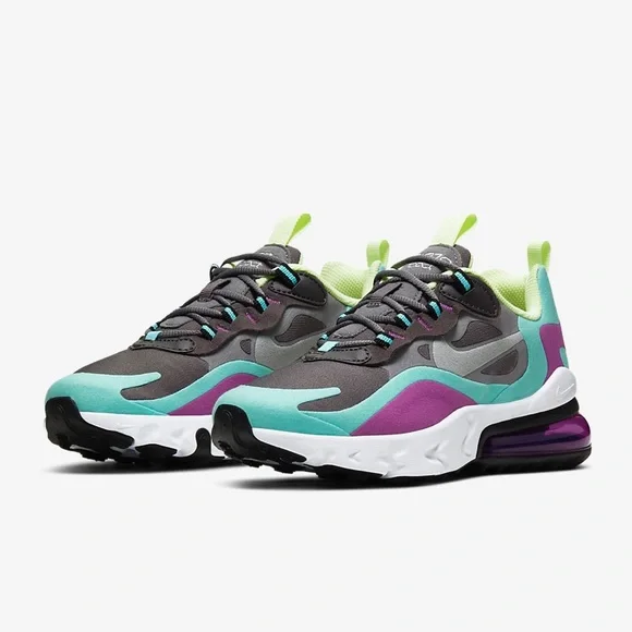 Nike Girls' Big Air Max 270 React Casual Sneakers Shoes 7Y BQ0103-007 - Picture 2 of 12